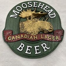Vintage Moosehead Plastic Beer Sign Wall Plaque Canadian Lager  Man Cave 14” picture