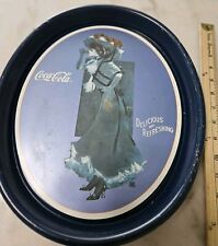 1912-Calendar-Girl COCA-COLA TRAY Issued 1991, AMERICAN ART. Vintage Tray.  picture