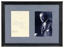 WOODROW WILSON SIGNED AUTO AUTOGRAPH 1913 LETTER W/PHOTO DISPLAY JSA/DNA picture