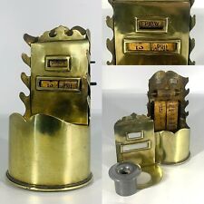 Amazing WWI Trench Art Desk Perpetual Calendar, Inkwell & Pen Rest (c.1914-18) picture