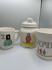Rae Dunn Ceramic Lot Bear Treats Peace Mug Canister Gnome Planter Pot Christmas picture