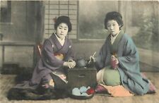 Postcard C-1910 Japanese women tea party interior 24-6093 picture