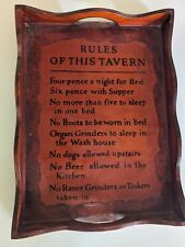 Vintage Solid Wood Serving Tavern  Tray  picture