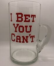 VINTAGE 1960s I BET YOU CAN'T 84oz Glass Pitcher. RARE FIND IN THIS CONDITION picture