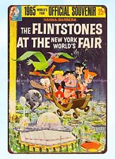 1965 The Flintstones at the New York Worlds Fair metal tin sign desk plaques picture