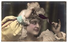 ANTQ Hand Tinted RPPC Featuring a Pretty Lady with Masquerade Mask - France picture
