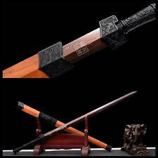 Handmade Quality Refined Damascus steel Blade Chinese Jian 苍鸿剑 Sword Sharp picture