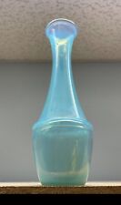 Vtg Exquisite Blue Opaline Vase Maryland Glass Genie Bottle Art Sea Spray picture