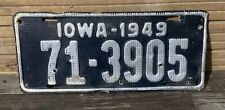 1949 Iowa aluminum waffle license plate. County 71 3905 picture