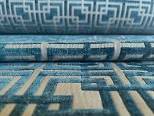 Maxwell Grand Central Ocean Blue Art Deco Upholstery & Drapery Fabric MSRP $168 picture