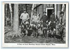 c1940s A Day Of Duck Shooting Around Grand Rapids Minnesota MN Unposted Postcard picture