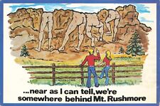 Postcard Allen-Lewis Art SD Mt. Rushmore Black Hills Rear View Funny Novelty picture