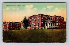 Akron OH-Ohio, Children's Home, Antique, Vintage Souvenir Postcard picture