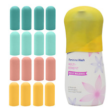 16 Pack Silicone Bottle Covers for Travel Accessories, Travel Size Toiletries, C picture