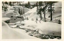 RPPC Postcard Yuba River in Snow Sierra Nevada CA Feather River Tributary picture