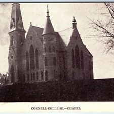 c1910s Mt. Vernon, IA Cornell College Campus Chapel Historic Stone Postcard A116 picture