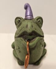 Isabel Bloom Concrete Halloween Frog /w Hat & Copper Tongue 2009 artist signed picture