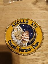APOLLO 12 NASA Sew On Emblem Space Mission Jacket Hat Patch  Embroidered New Vtg picture