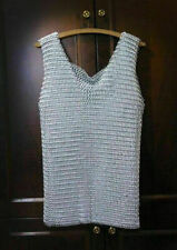 Zinc Plated Medieval Butted Mild Steel Chainmail small Shirt Sleeveless new picture