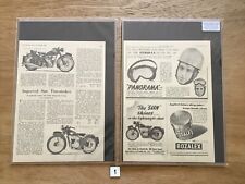 Vintage Motorcycle Adverts, Road Test & Articles - Sun Motorcycles  1949 - 1960 picture