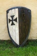 Medieval Crusader Wood Shield Battle Warrior Shield LARP Sca  Shield Christmas picture