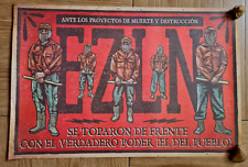 EZLN Guerilla Zapatista Poster POPULAR RESISTANCE Mexican Maya Mexico Marcos picture