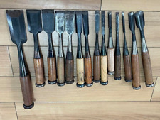 Chisel Nomi set of 14 Japanese Vintage Woodworking carpenter Tool picture