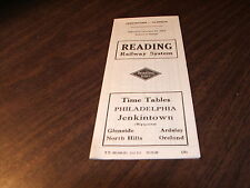 OCTOBER 1953 READING COMPANY PHILADELPHIA-JENKINTOWN, PA PUBLIC TIMETABLE picture