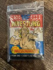 WWF WRESTLING - 1987 Topps (1) Unopened  Trading Card Wax Pack - Hulk Hogan WWE picture