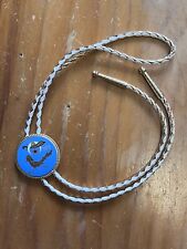 Vintage 1979 Shriners Masons Roadrunners Bolo Tie Blue Gold Tone Masonic picture