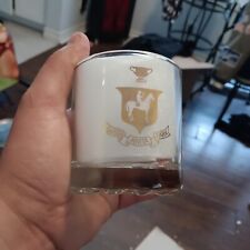 Vintage RARE set of 4 Gold Whiskey Glasses from Santa Anita Park Race Track picture