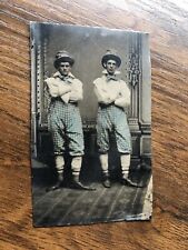 1870s 1880s TIntype Photo Two Men Tinted Clowns or Circus Performers Rare 1800s picture