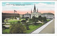 Vintage Louisiana Linen Postcard New Orleans Jackson Square St Louis Cathedral picture