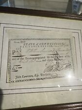 1785 CONNECTICUT PAY-TABLE ORDER FOR William Lawrence VAUGHAN REVOLUTIONARY WAR picture