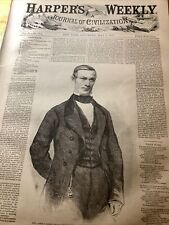 1858 HARPER’S WEEKLY ORIGINAL COMPLETE NEWSPAPER ~ JAMES GREEN picture