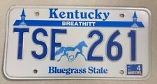 Kentucky 1992 BREATHITT COUNTY License Plate # TSF 261 picture