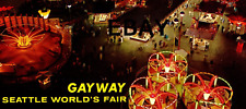 Vintage Postcard 1962 Seattle World's Fair Night On The  Gayway  Litho picture