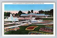 Indianapolis IN-Indiana, Sunken Gardens At Garfield Park, Vintage Postcard picture