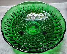 Vintage Anchor Hocking Forest Green Burple Inspiration Footed Fruit Bowl picture