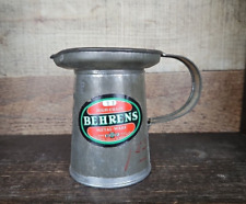 Vintage Behrens 1 Pint High Grade Metal-Ware Oil Pour Can picture