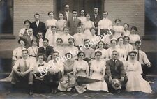 RPPC Perry County Ohio 1911 Picnic Group Photo with County Banner Postcard picture