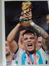 AUTOGRAPH LAUTARO MARTINEZ PHOTO JERSEY ARGENTINA FC INTER WORLD CUP HAND SIGNED picture