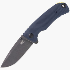 SOG Tellus ATK Assisted Open Pocket Knife Folder Cryo 440 Squid Ink 11060343 New picture