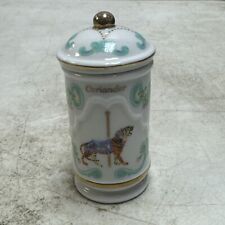 Lenox Vintage 1993 Porcelain Carousel Tiger Spice Jar Coriander picture