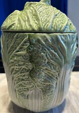 Vintage H&HD Cabbage Lettuce Cookie Jar Canister 1990 Made In Mexico picture