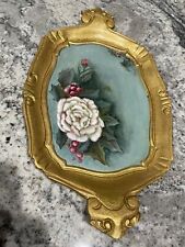 Vintage Italian Gold Victorian Style Tray decor Flower picture