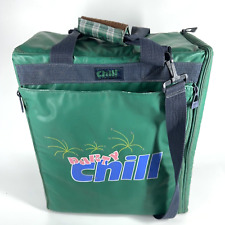 Vintage 1990s CHILL Green Blue - Plaid Interior Soft Portable Party Cooler picture