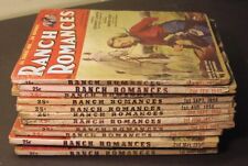 12 issues - RANCH ROMANCES western pulp magazine, 1953-57; cowgirl feminism  picture