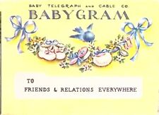 Babygram Baby Announcement Vintage 1959 picture