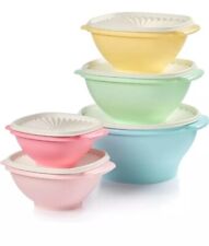 Tupperware Heritage Collection 10 Pce Food Storage Container Set 5 Bowls 5 Lids picture